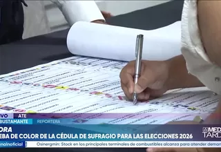 ONPE realizó prueba de color de cédulas para elecciones generales