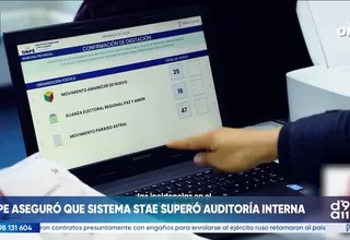ONPE: Se realizó auditoría al sistema STAE