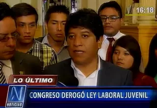 Opositores a la ley laboral juvenil celebraron derogatoria dentro del Congreso