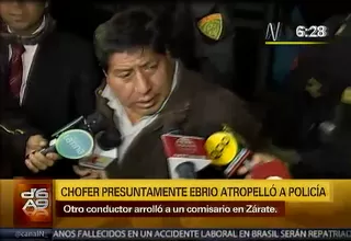 Chofer aparentemente ebrio atropelló a un policía en La Victoria