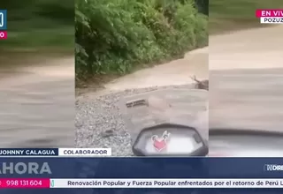 Oxapampa: Río Pozuzo se desborda y bloquea carretera