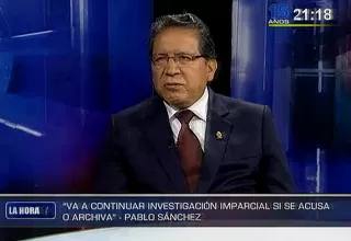 Pablo Sánchez: Dejamos al fiscal Rojas para que no se piense que hubo presión