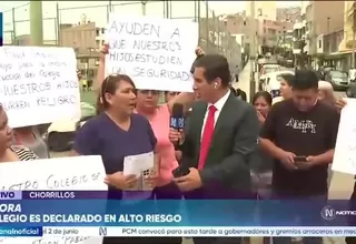 Padres de familia denuncian grave deterioro en colegio Juan Pablo II de San Genaro en Chorrillos