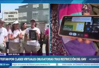 Padres protestan frente al Minedu contra clases virtuales por crisis energética