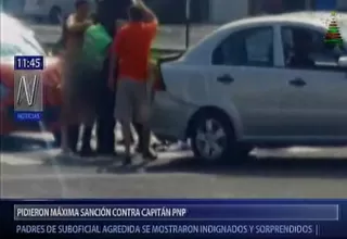 Padres de policía golpeada por capitán exigen máxima sanción