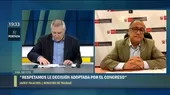 Palacios sobre moción de vacancia presidencial: Es una decisión equivocada, pero la respetamos - Noticias de javier-mascherano