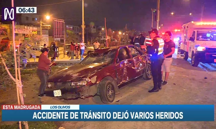 Panamericana Norte: Cuatro heridos tras choque de moto contra auto