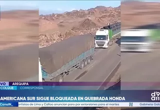 Panamericana Sur continúa bloqueada por huaicos y deslizamientos entre Camaná y Caravelí