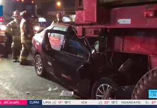 Panamericana Sur: Un muerto tras choque de taxi contra tráiler