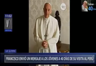 Papa Francisco envió un mensaje por Navidad a todos los jóvenes peruanos