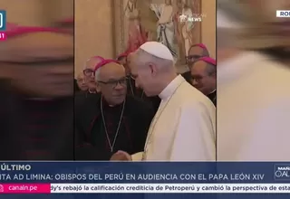 Papa León XIV recibe a obispos peruanos en visita ad limina en Roma