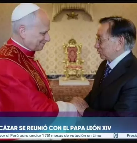 Papa León XIV recibió visita de José Balcázar en el Vaticano