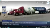 Abastecimiento de GLP ocasiona largas filas de camiones en Paracas - Noticias de glp