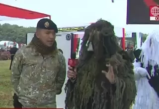 Fiestas Patrias: Fernando Llanos se camufla de francotirador para explicar las tácticas de esta escuela del Ejército 