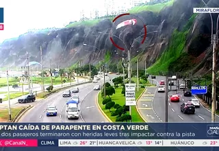 Parapente con dos personas cae en la vía de la Costa Verde