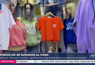 Gamarra y Las Malvinas sufren bajas ventas por paro de transporte