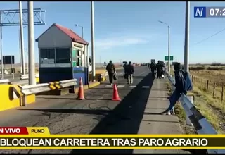 Paro agrario: Bloqueos de vías y presencia de piquetes en Ayacucho y Puno