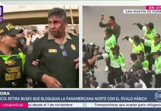 Paro de transporte: Policía herido durante enfrentamiento en SMP