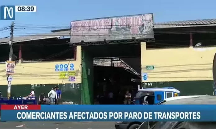 Paro de transportes Ingreso de camiones al Mercado de Frutas disminuyó un 50 Canal N