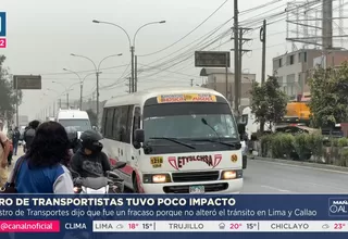 Paro de transportistas pasó desapercibido en Lima y Callao