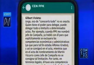 Chat del CEN del partido PPK revela pugnas internas con Martín Vizcarra