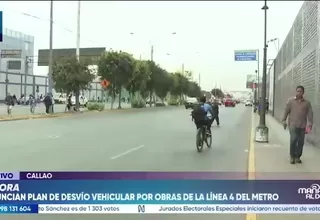 A partir del domingo cerrarán tramo de la avenida Faucett por obras de la Línea 4 del Metro