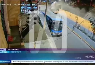 Bus atraviesa muro de contención en Pasamayito y dejó al conductor herido