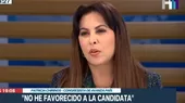Patricia Chirinos: No he favorecido a la candidata - Noticias de hora