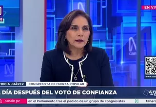 Patricia Juárez en contra de extender el Reinfo