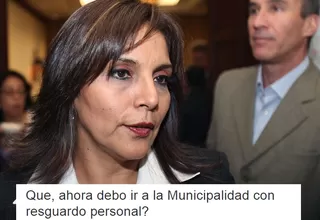 Patricia Juárez denunció daños a su auto afuera de la Municipalidad de Lima