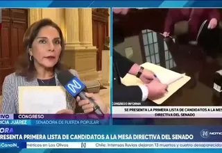 Patricia Juárez: Fuerza Popular y Renovación Popular presentan lista conjunta para presidir el Senado