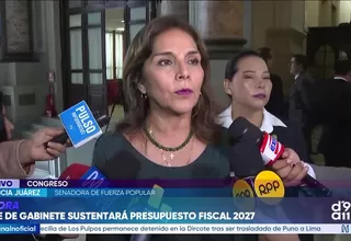 Patricia Juárez sobre video del ministro de Defensa con un detenido: "Fue una conversación sin mayor relevancia"