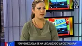 Paulina Facchin: En Venezuela, Maduro ha legalizado la dictadura - Noticias de Paulina Facchin