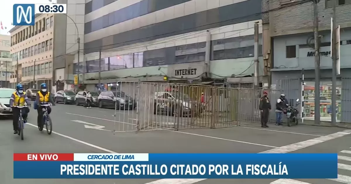 Pedro Castillo: Colocan rejas en jirón Cusco ante la posible llegada del mandatario a la sede de la Fiscalía