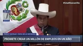Pedro Castillo: Crearemos 1 millón de empleos en el primer año de gobierno - Noticias de empleo