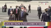 El rey Felipe VI llegó al país para asistir a la investidura del presidente electo Pedro Castillo  - Noticias de felipe-mezarina
