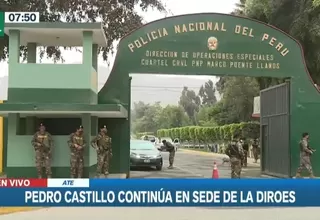 Pedro Castillo permanece en la sede de la Diroes