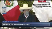 Castillo propuso una reunión del Acuerdo Nacional en cada Macro Región - Noticias de acuerdo-nuclear