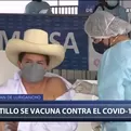 Pedro Castillo y su esposa Lilia Paredes recibieron la primera dosis contra el COVID-19