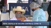 Pedro Castillo y su esposa Lilia Paredes recibieron la primera dosis contra el COVID-19 - Noticias de sinopharm