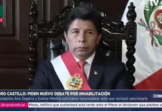 Pedro Castillo: solicitan reconsiderar rechazo a inhabilitación