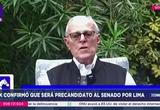 Pedro Pablo Kuczynski confirma postulación al Senado por Lima