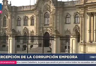 Percepción de la corrupción empeora en el país 