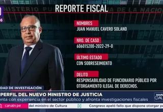 El perfil del nuevo ministro de Justicia: Cavero Solano