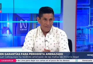 Periodista pide garantías tras amenazas de minería ilegal