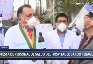 Personal de Salud del Rebagliati realizó un plantón y exige equipos de protección