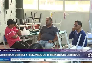 Personero y miembros de mesa detenidos por cédulas rayadas