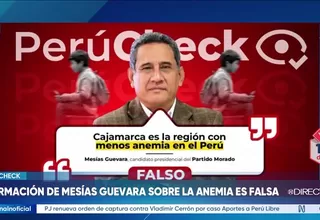 Perú Check: Afirmación de Mesías Guevara sobre la anemia es falsa