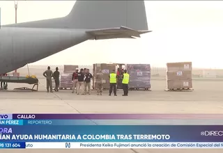Perú envía 12 toneladas de ayuda a Colombia tras sismo de 7.4