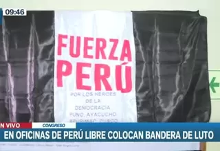 Perú Libre protesta en contra de Dina Boluarte durante conmemoración por los 30 años de la Constitución de 1993